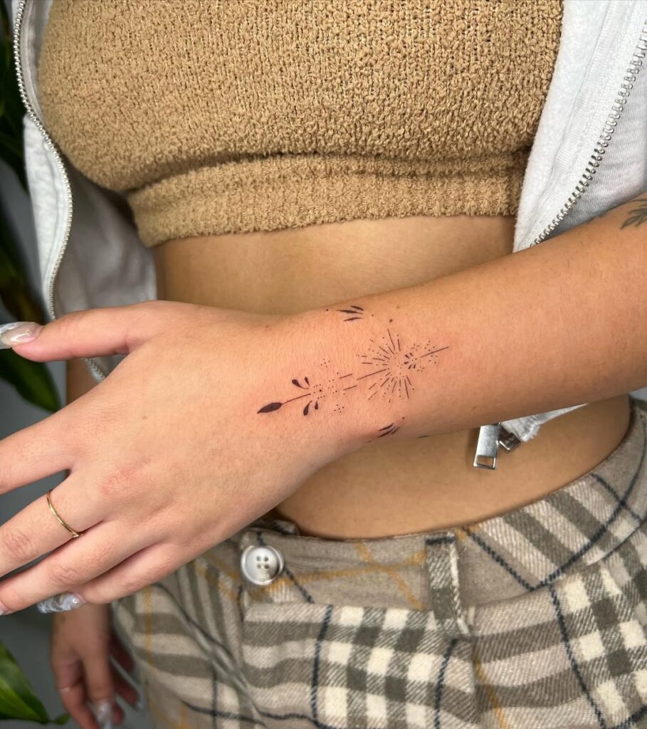 Brown Ink Ornamental Tattoo