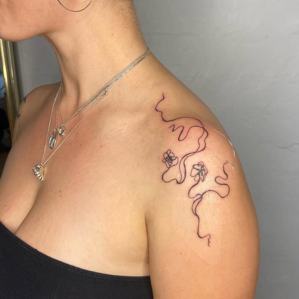 Cute Abstract Shoulder Tattoo