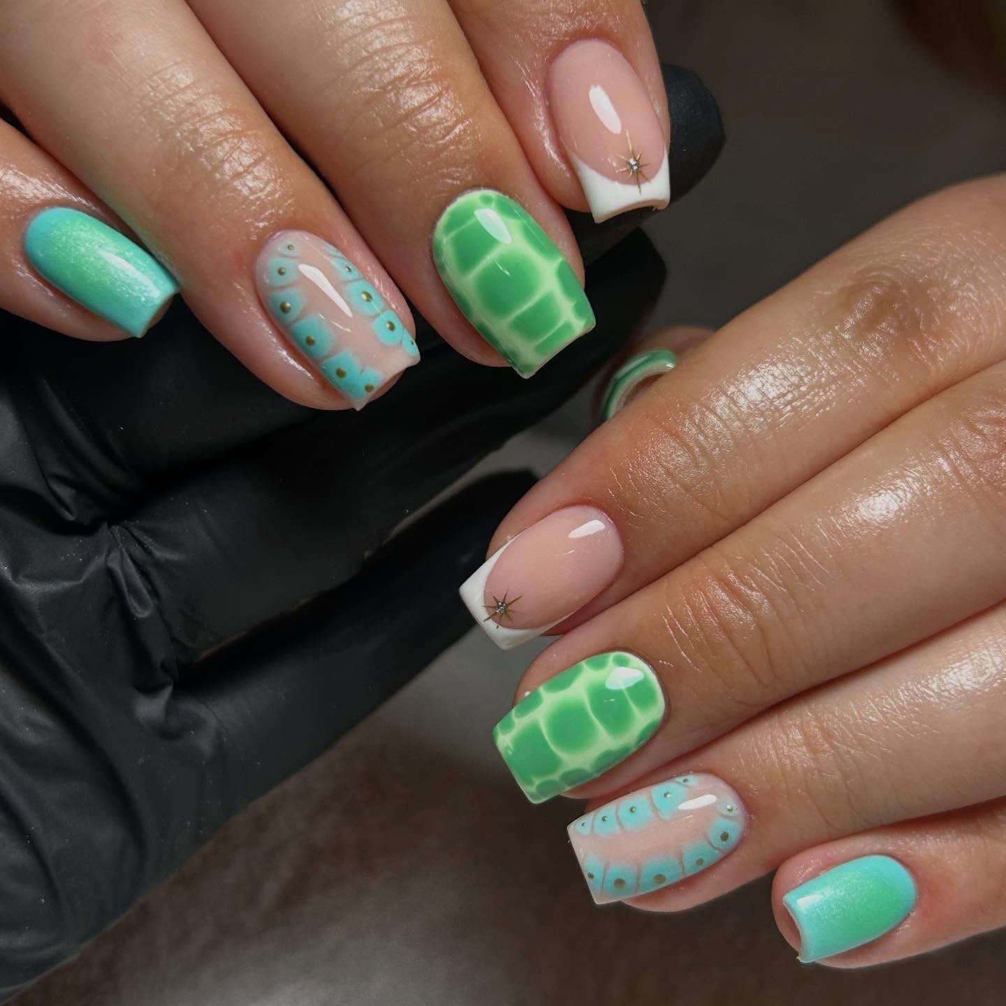 1. Mint Green Textured Dip Nails (Dip Nail Ideas)