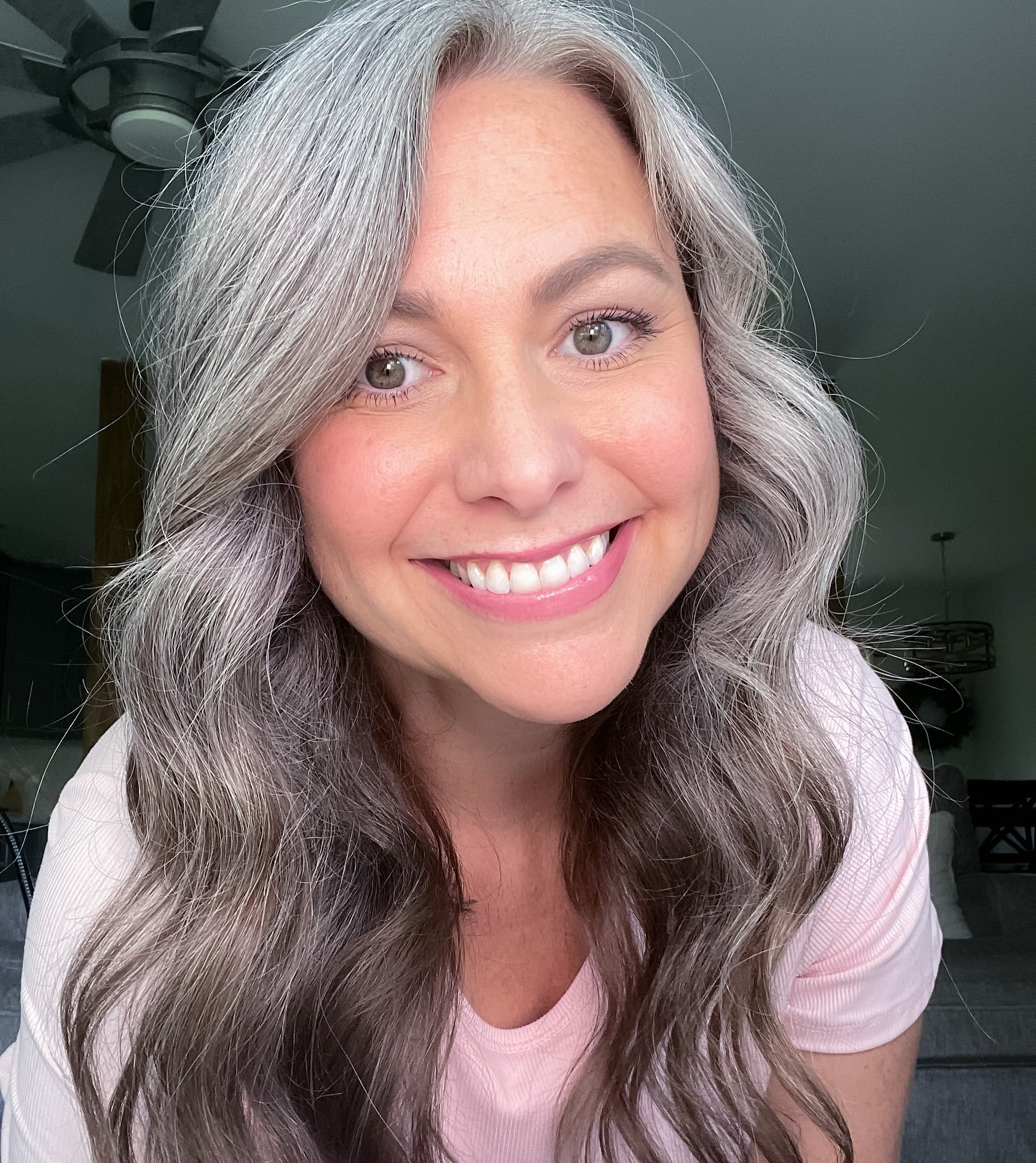 2. Natural Silver Waves with Side Part (Gray Hairstyles for Women)