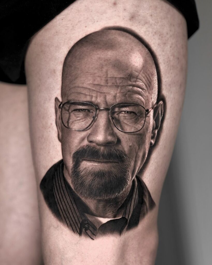 Walter White Portrait Tattoo