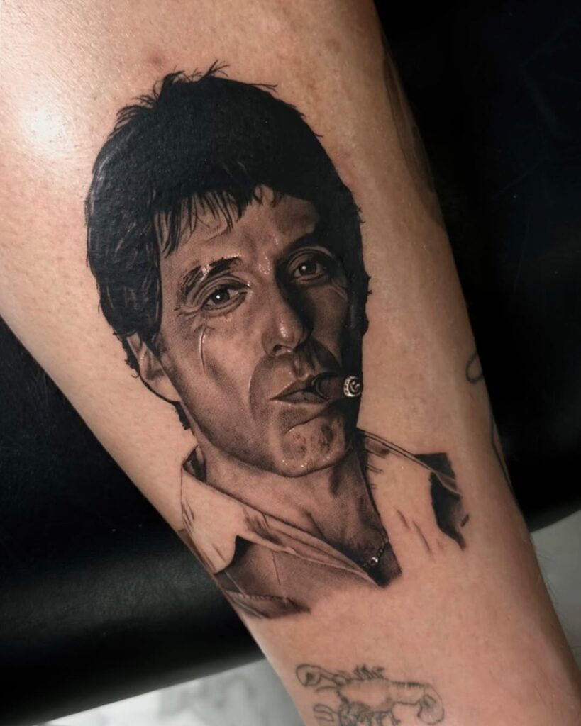 Scarface Portrait Tattoo