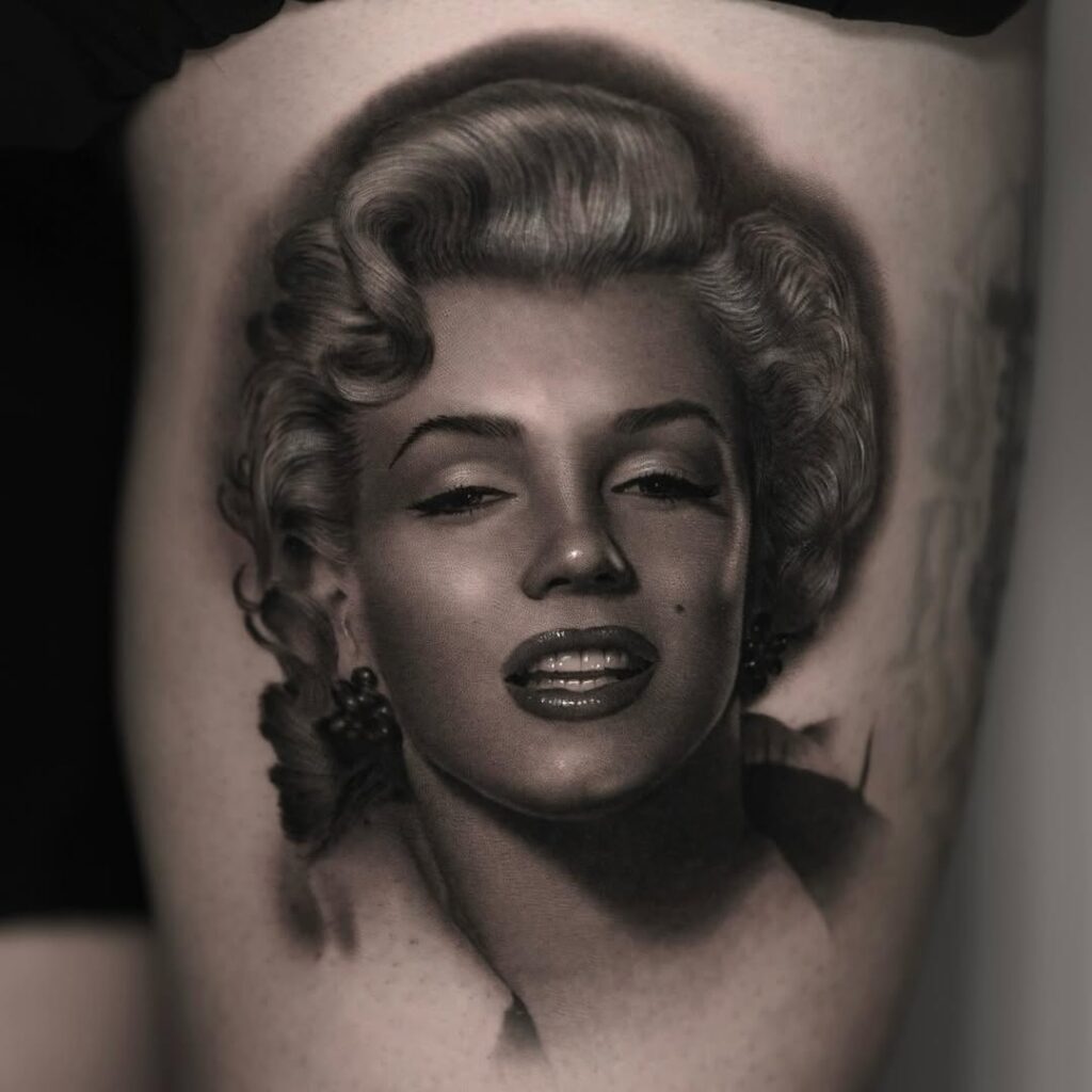 Marilyn Monroe Portrait Tattoo