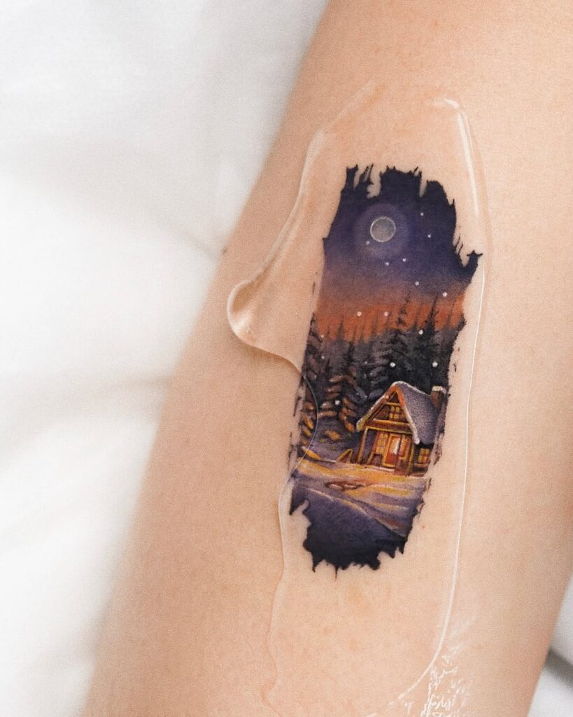 Micro Realism Winter Tattoo