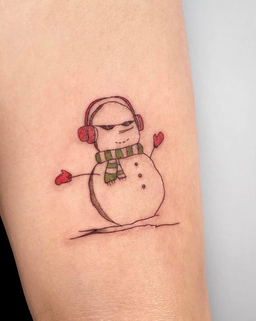 Cool Snowman Tattoo