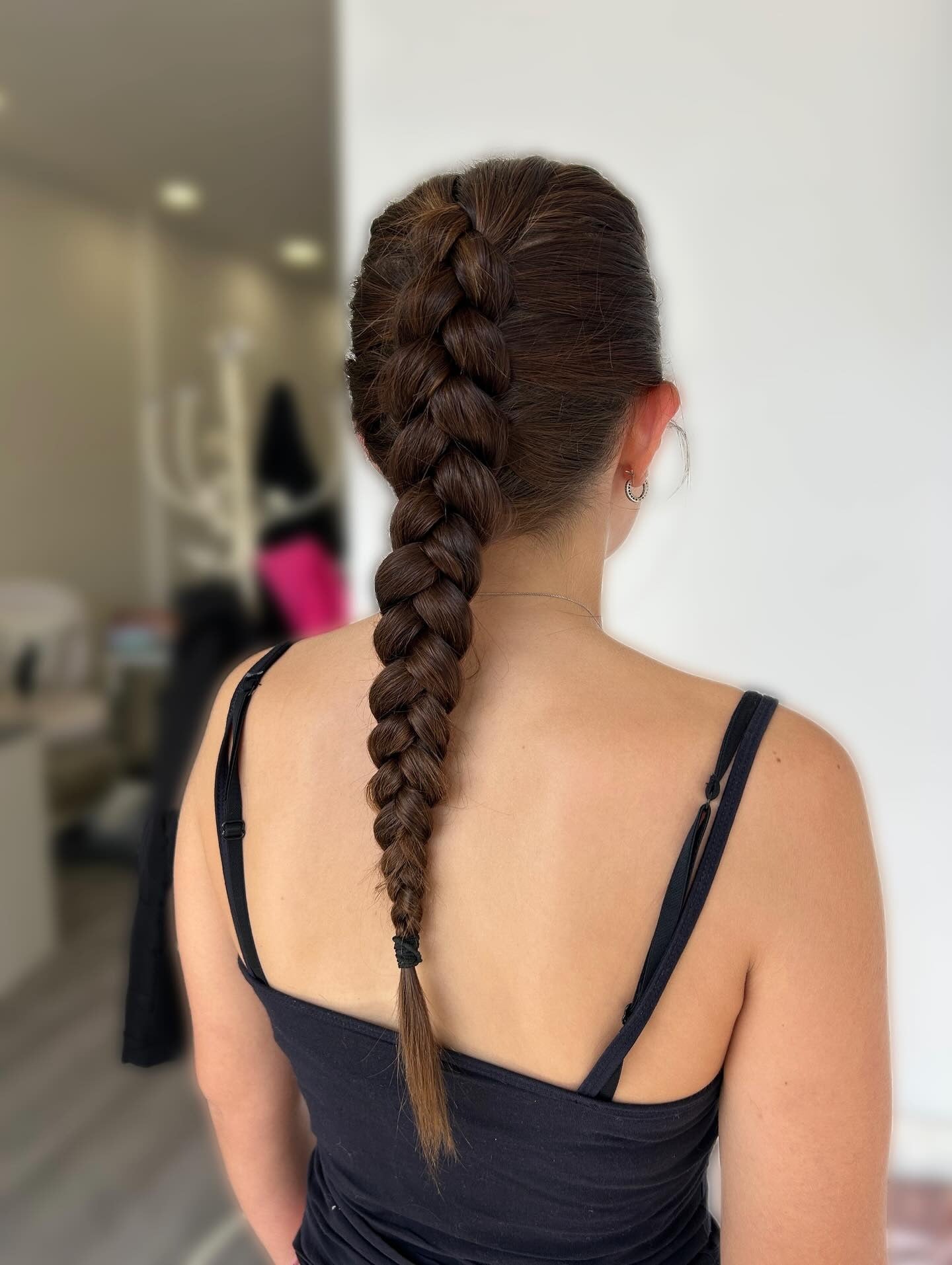 3. Classic Dutch Braid with Deep Brunette Shine (Simple Hairstyles)