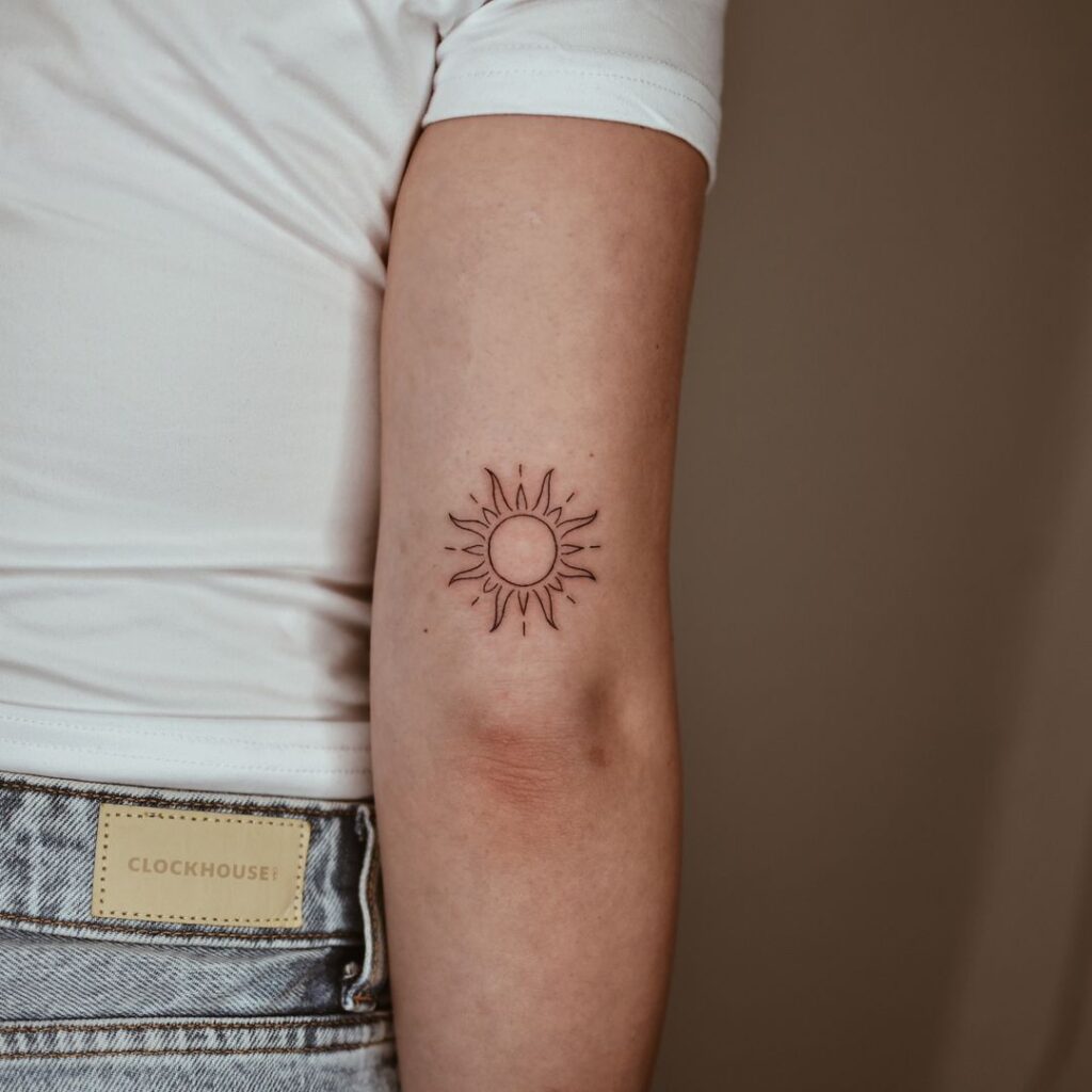 Simple Sun Tattoo