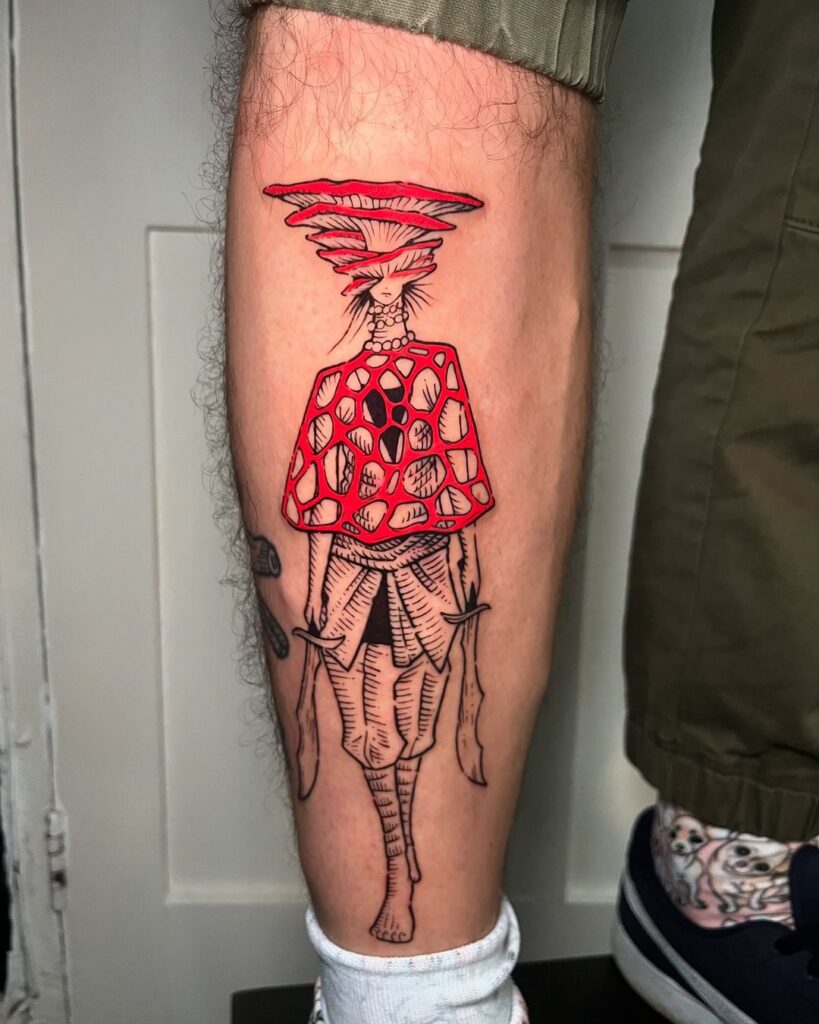 Mushroom Woman Tattoo