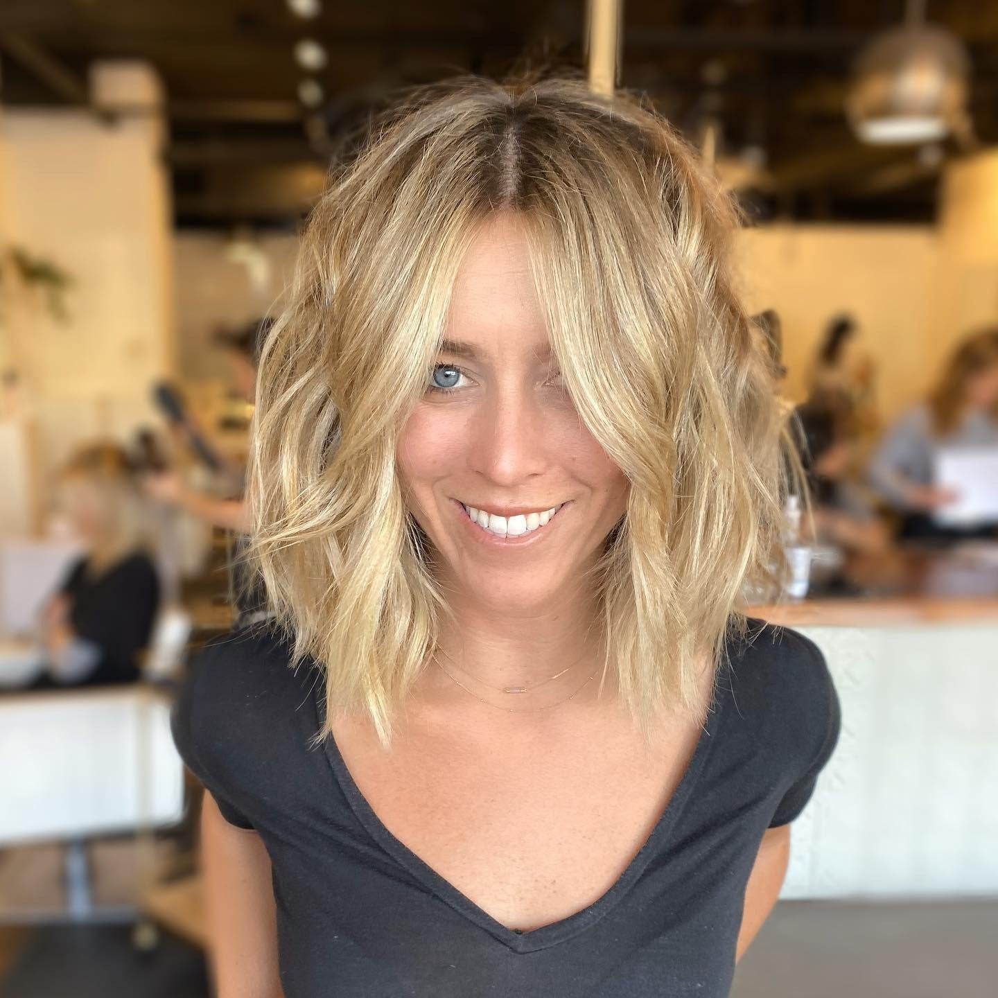 3. Tousled Beach-Inspired Blonde Bob (Short Blonde Hairstyles)