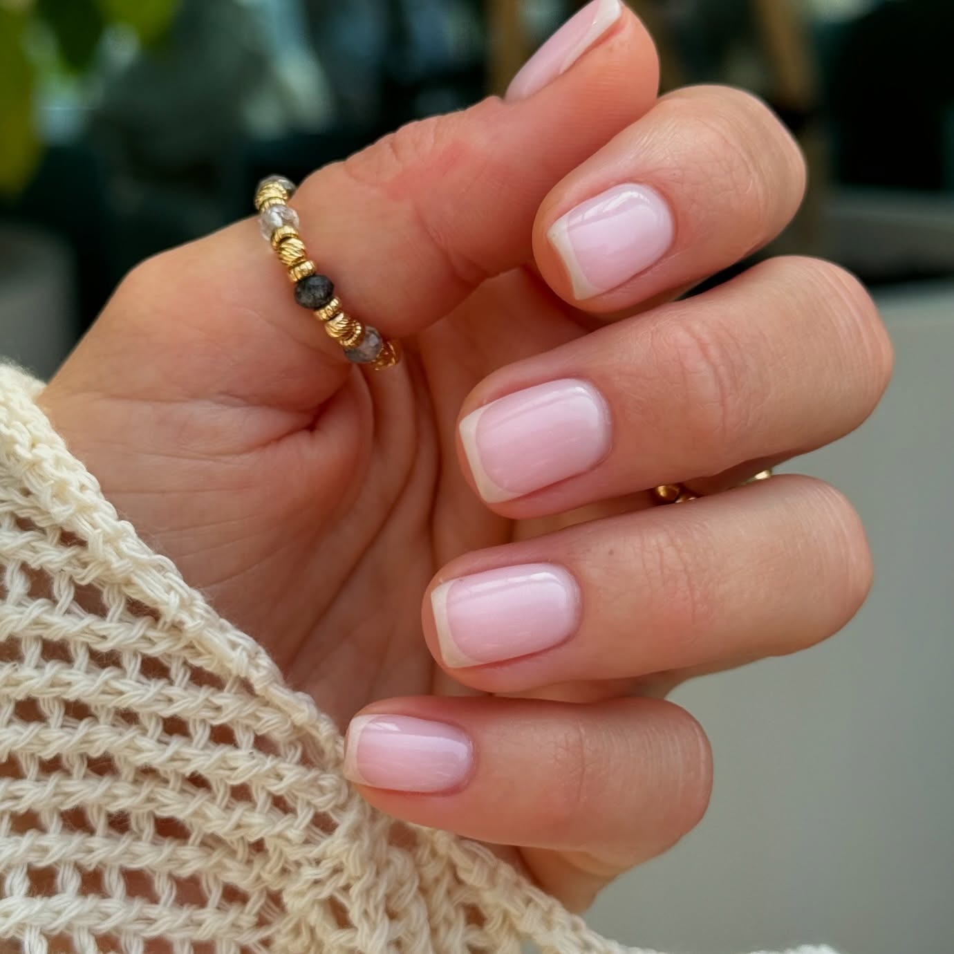 2. Classic Pink Sheer Nails (Office Nail Ideas)
