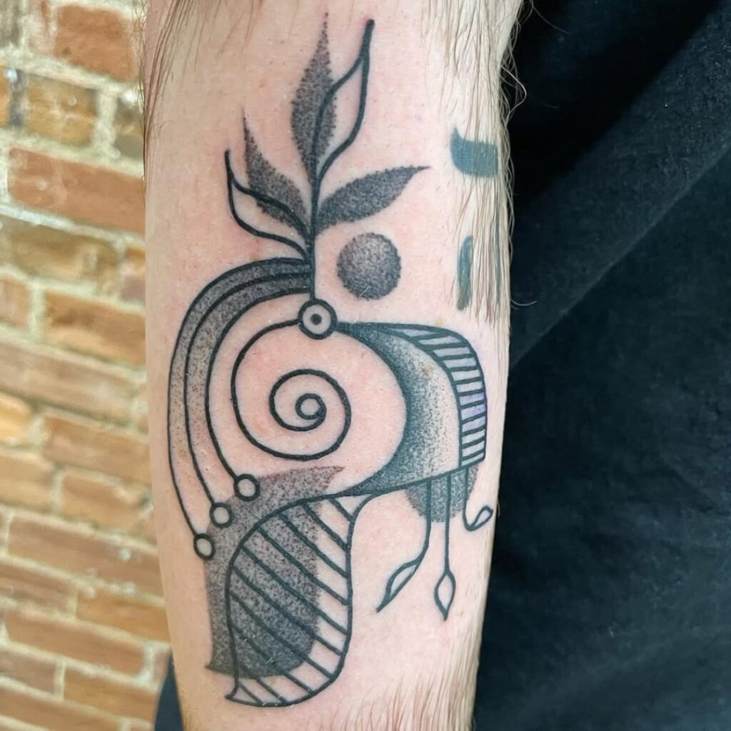 UFO Plant Tattoo