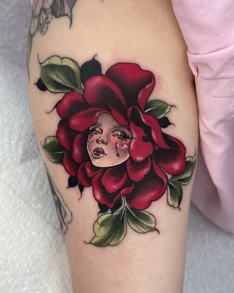 Rose Woman Tattoo