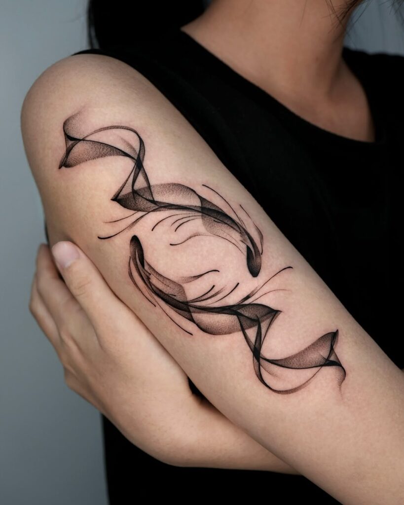 Koi Fish Flow Tattoo