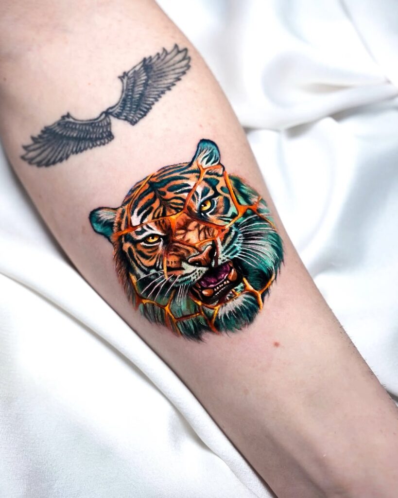 Kintsugi Tiger Tattoo