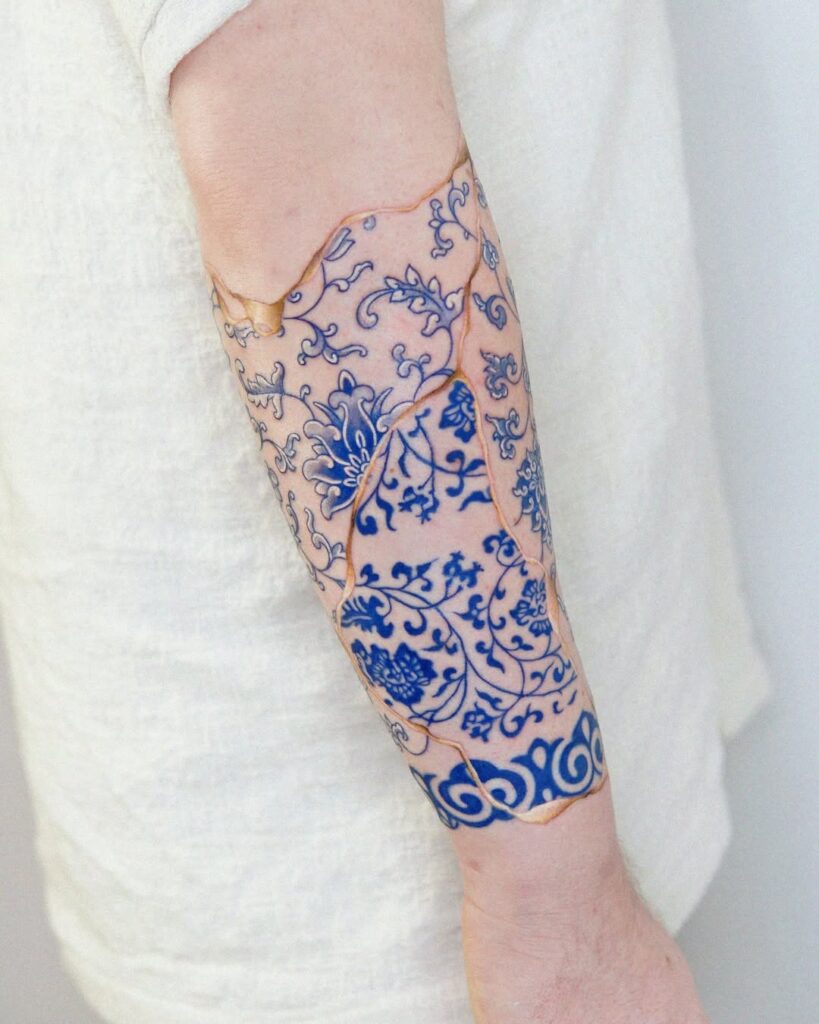 Kintsugi Arm Tattoo
