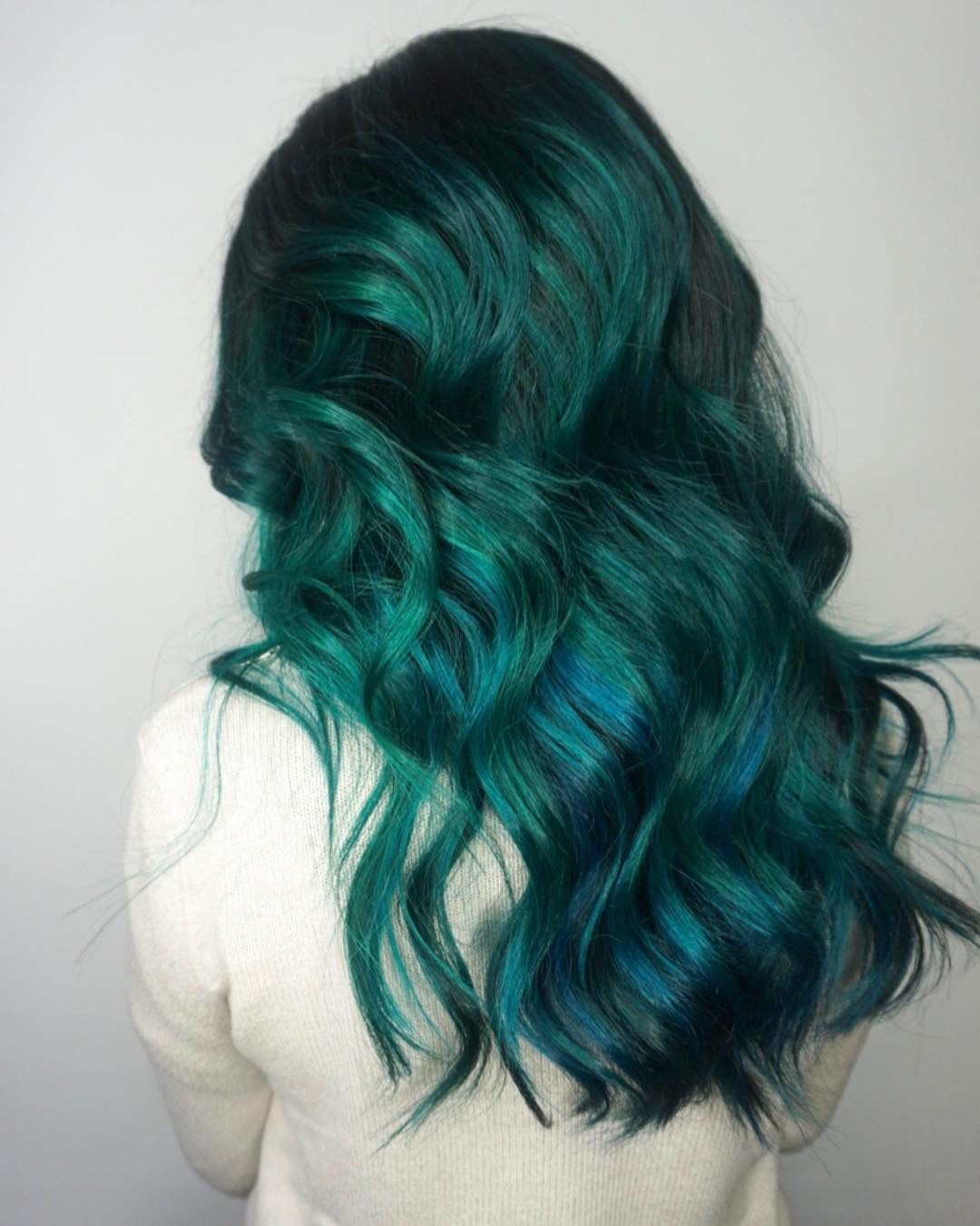 10. Deep Teal Wave Blend (Teal Hair Color)