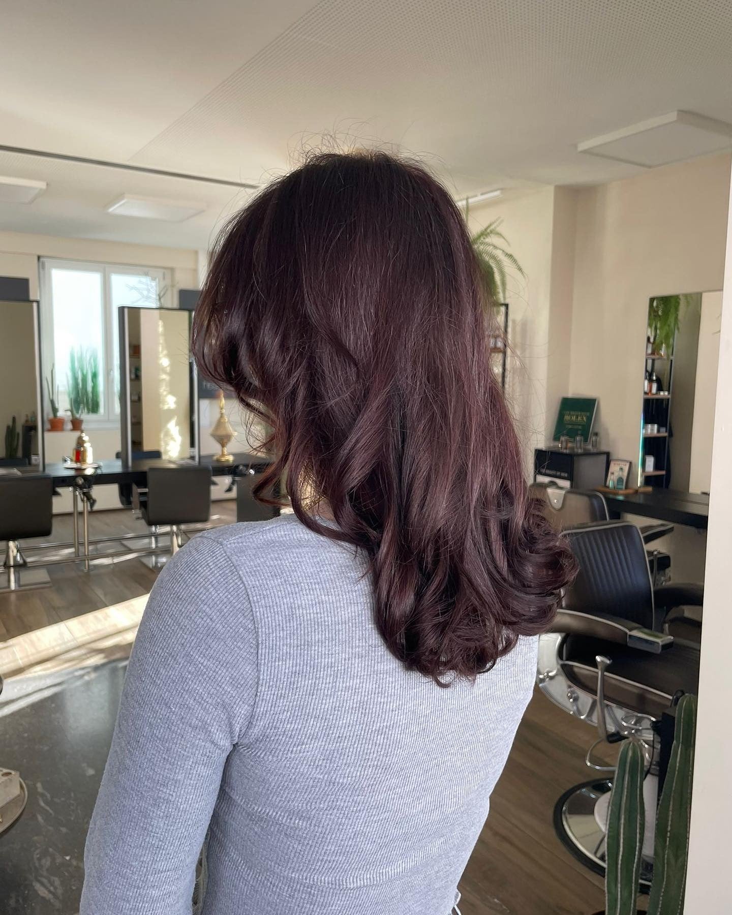 3. Voluminous Curls with Cherry Brown Radiance (Cherry Brown Hair Color)