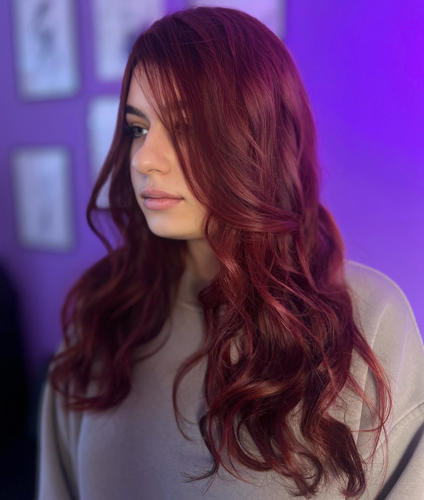 5. Romantic Curls with Cherry Brown Elegance (Cherry Brown Hair Color)