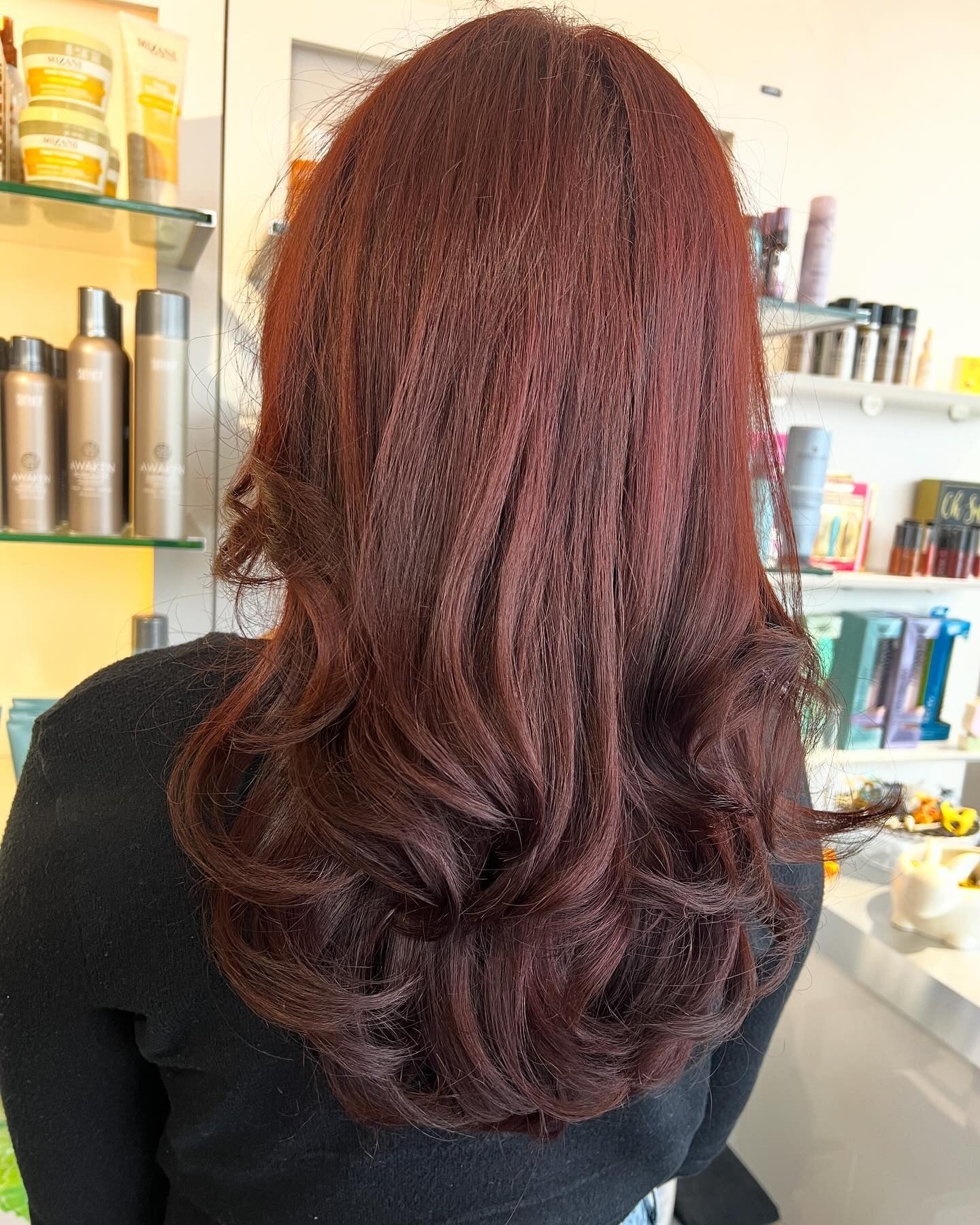 7. Classic Straight with Deep Cherry Brown (Cherry Brown Hair Color)