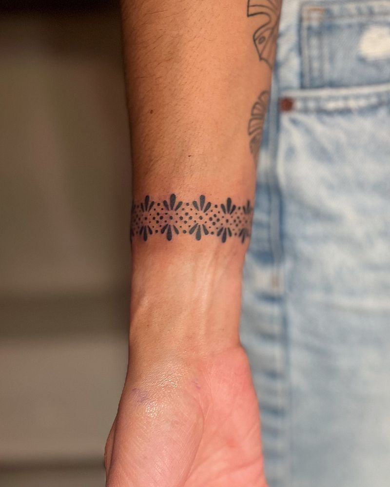Lace Wristband Tattoo