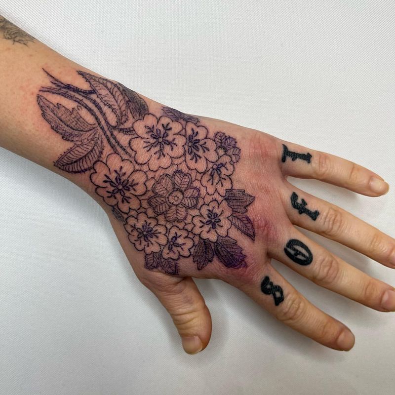 Lace Hand Tattoo
