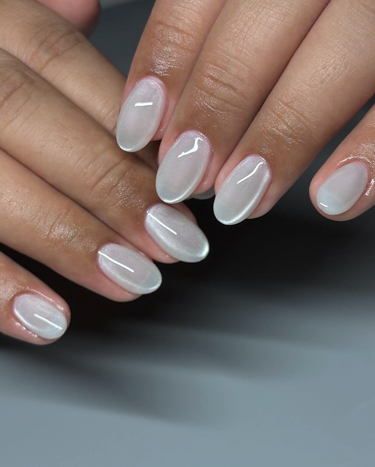 1. Sheer Pearl Almond Nails (Clear Nail Ideas)