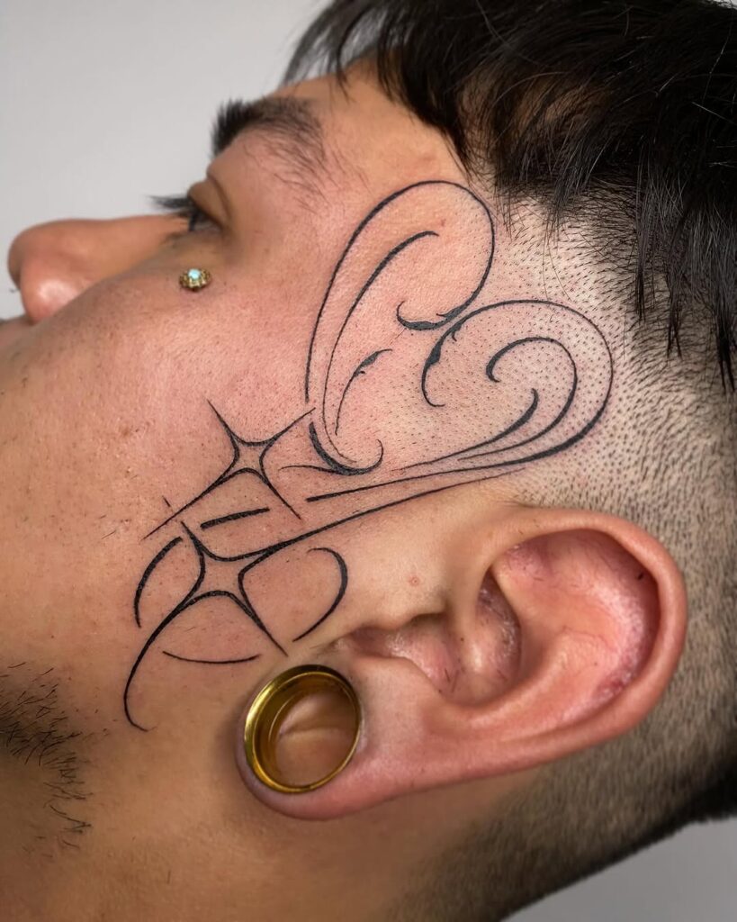 Freehand Face Tattoo