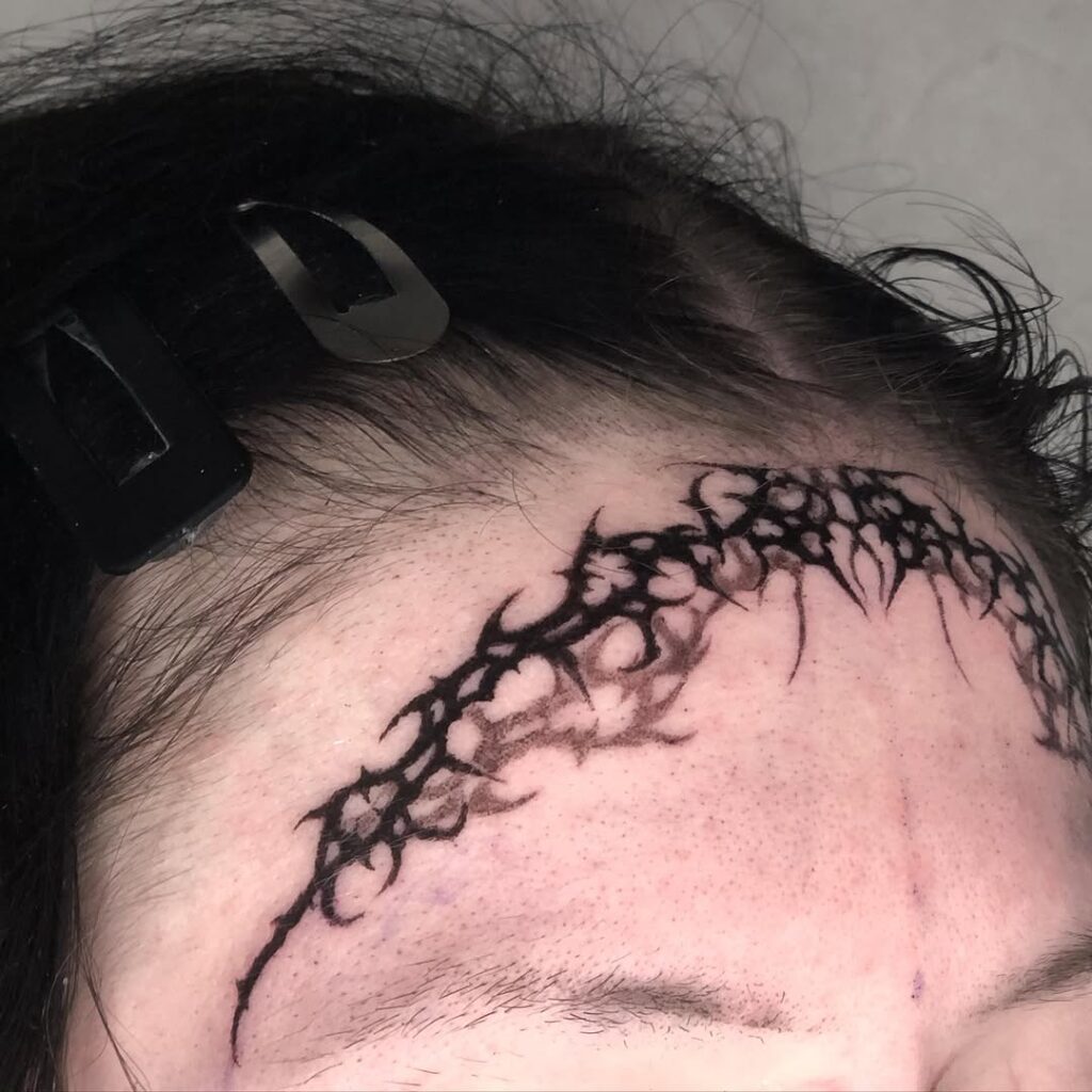 Blackwork Face Tattoo