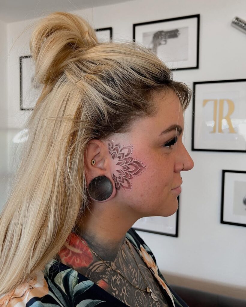 Mandala Face Tattoo