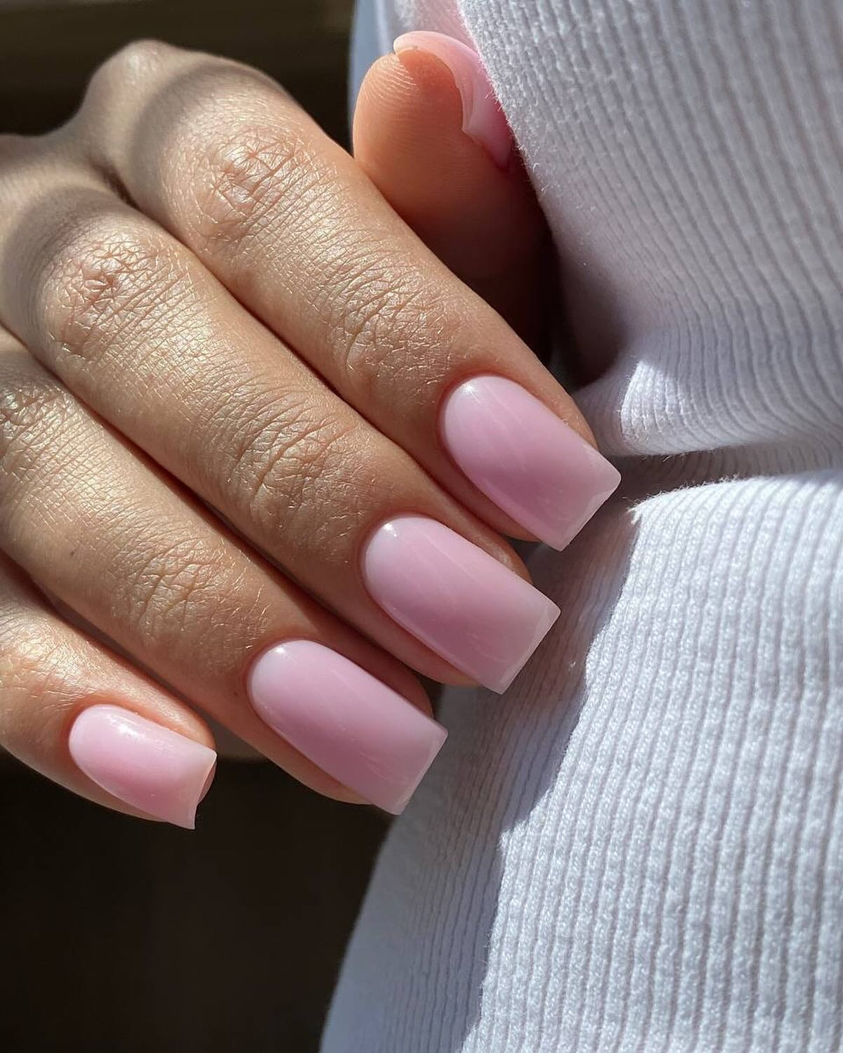 14. Soft Square Light Pink Nails (Light Pink Nail Ideas)
