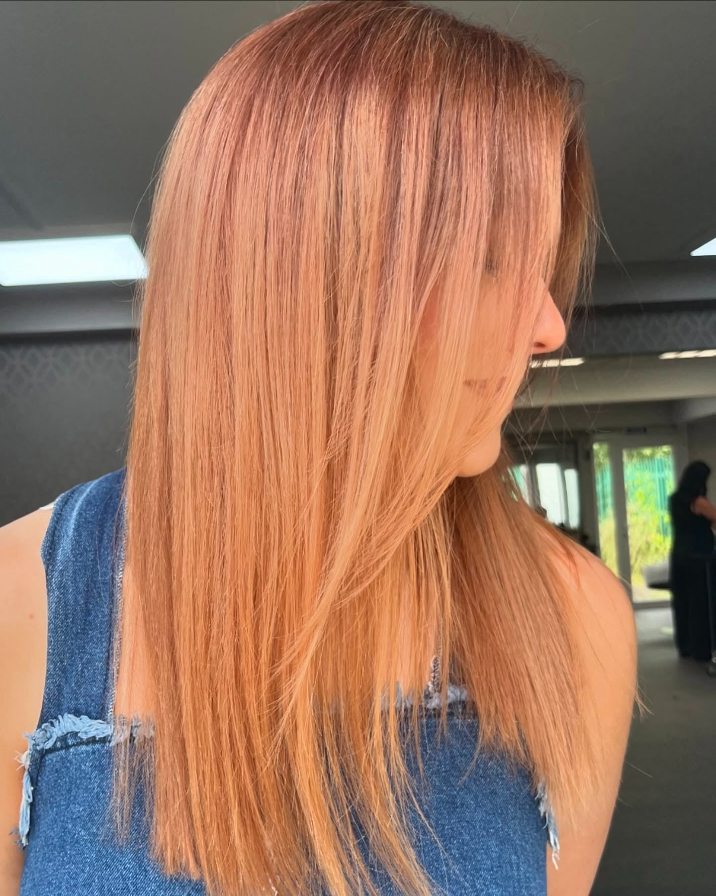 13. Glossed Copper Strawberry Blonde with a Smooth Finish (Strawberry Blonde Hair Color)