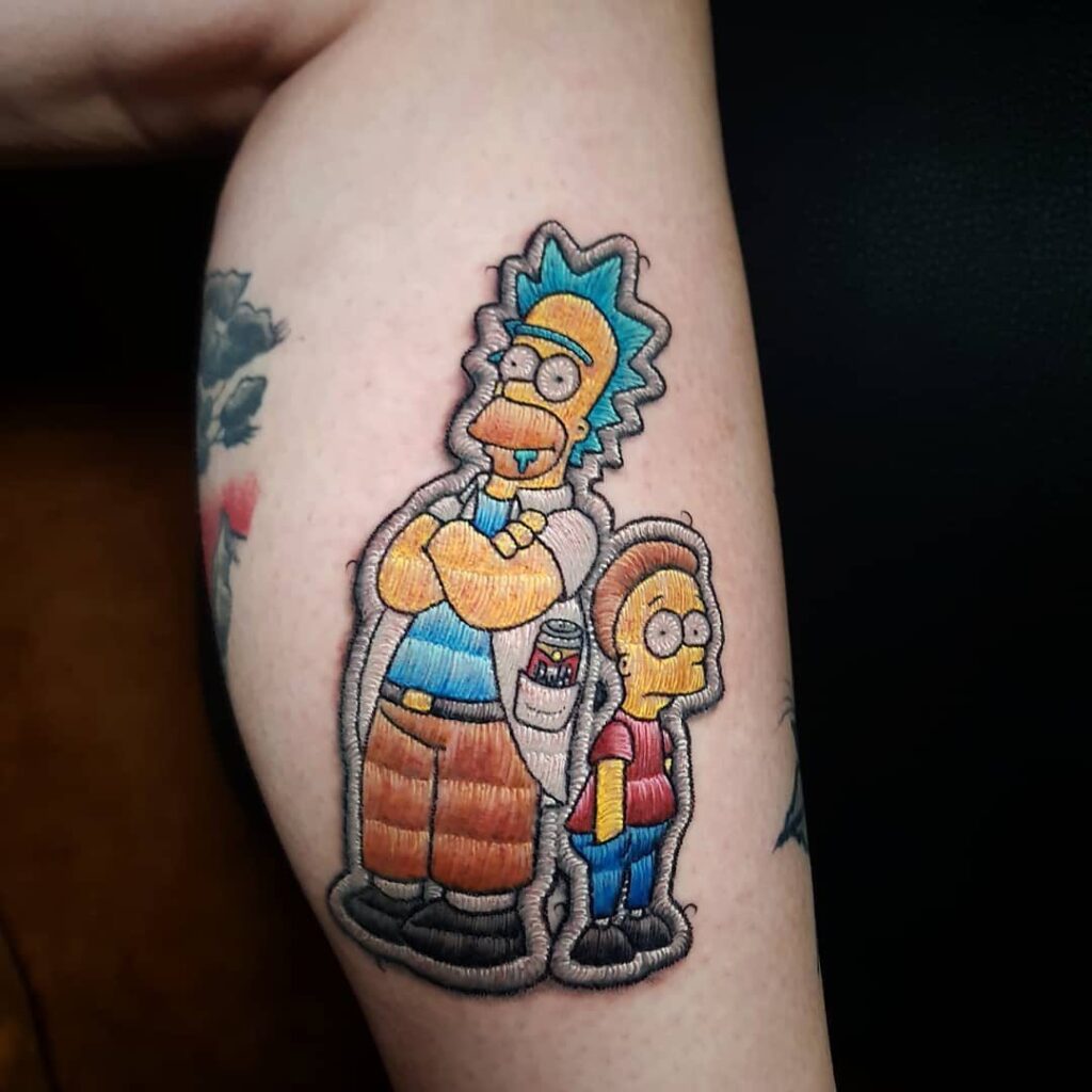 The Simpsons Embroidery Tattoo