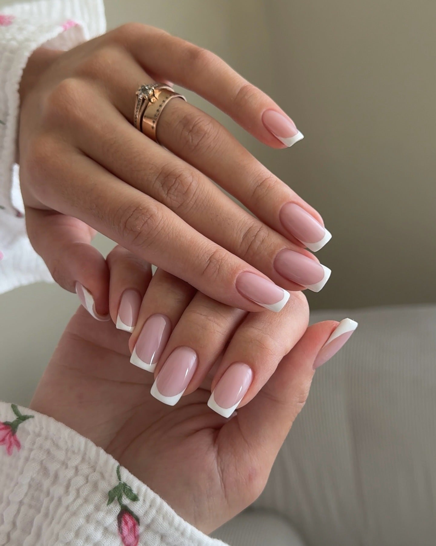 10. Elegant Square French with Precision Lines (French Manicure Nail Ideas)