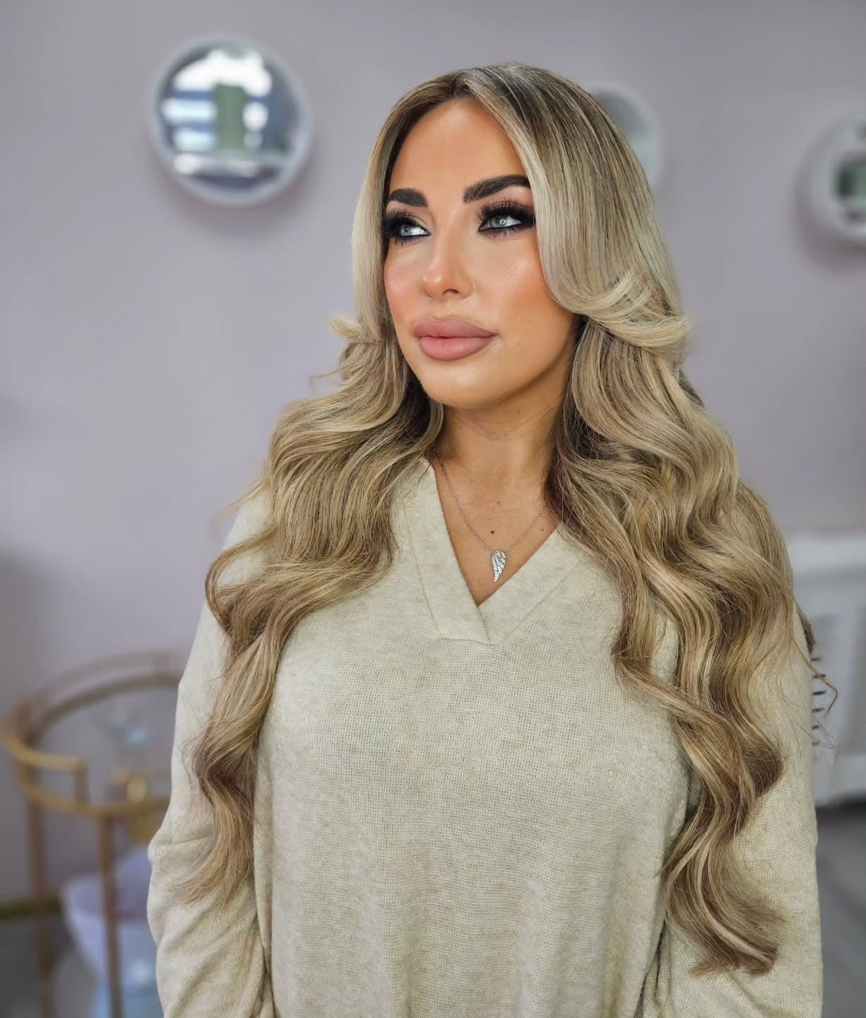 6. Dimensional Blonde Hollywood Waves (Birthday Hairstyles)