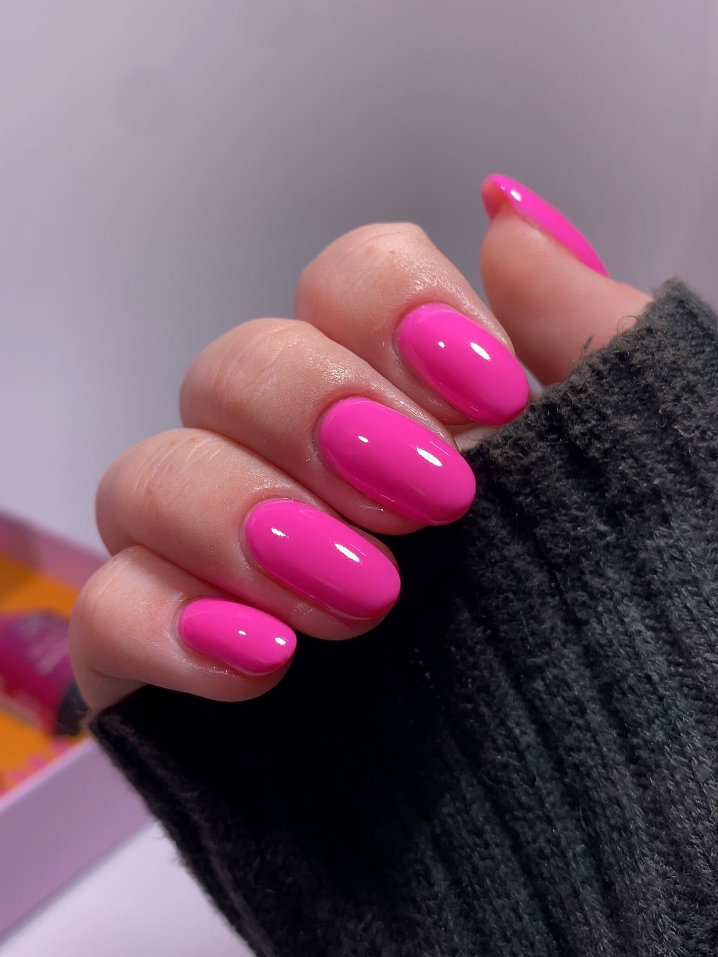 1. Glossy Neon Perfection (Hot Pink Nail Ideas)