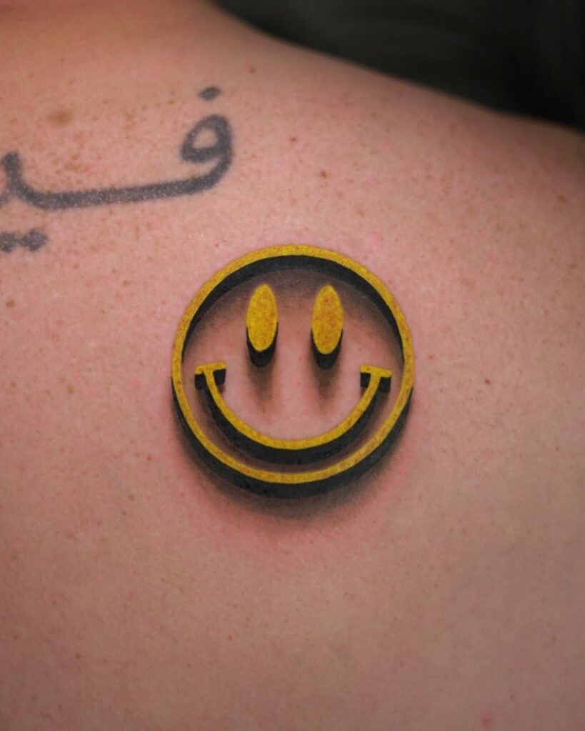 3D Smiley Tattoo