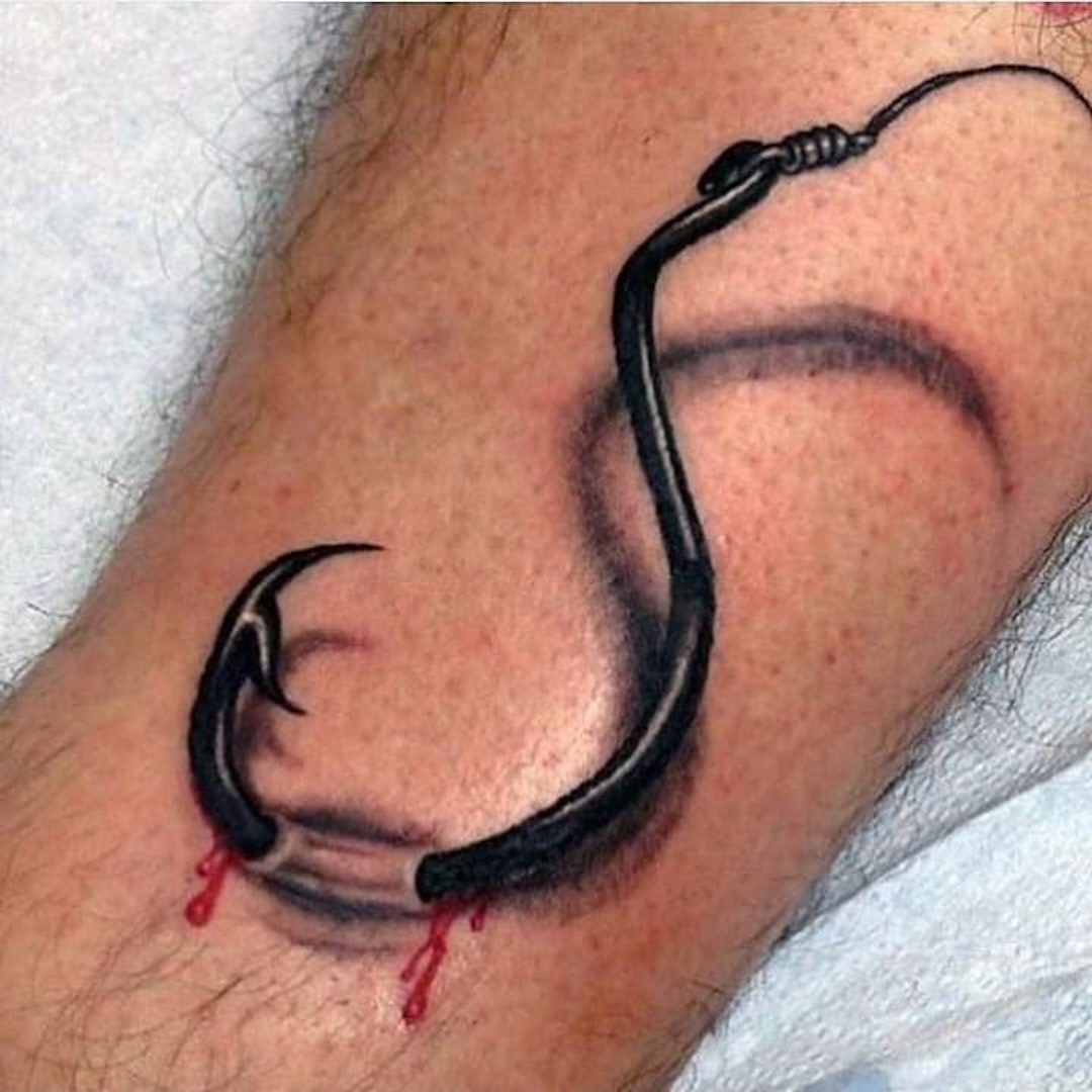 3D Hook Tattoo