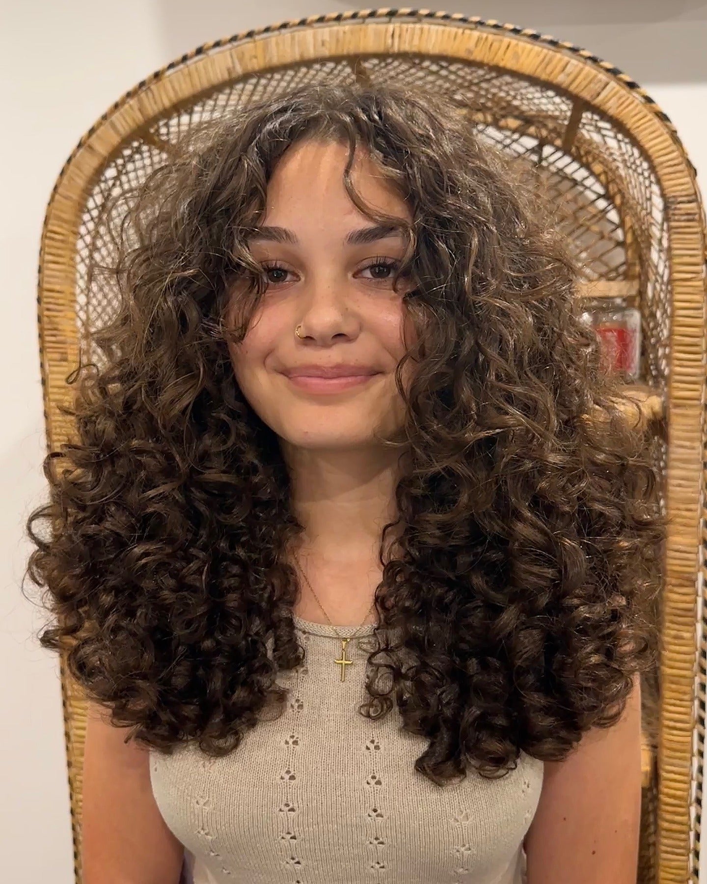 5. Shaggy Layers with Curtain Bangs (Layered Curly Hairstyles)