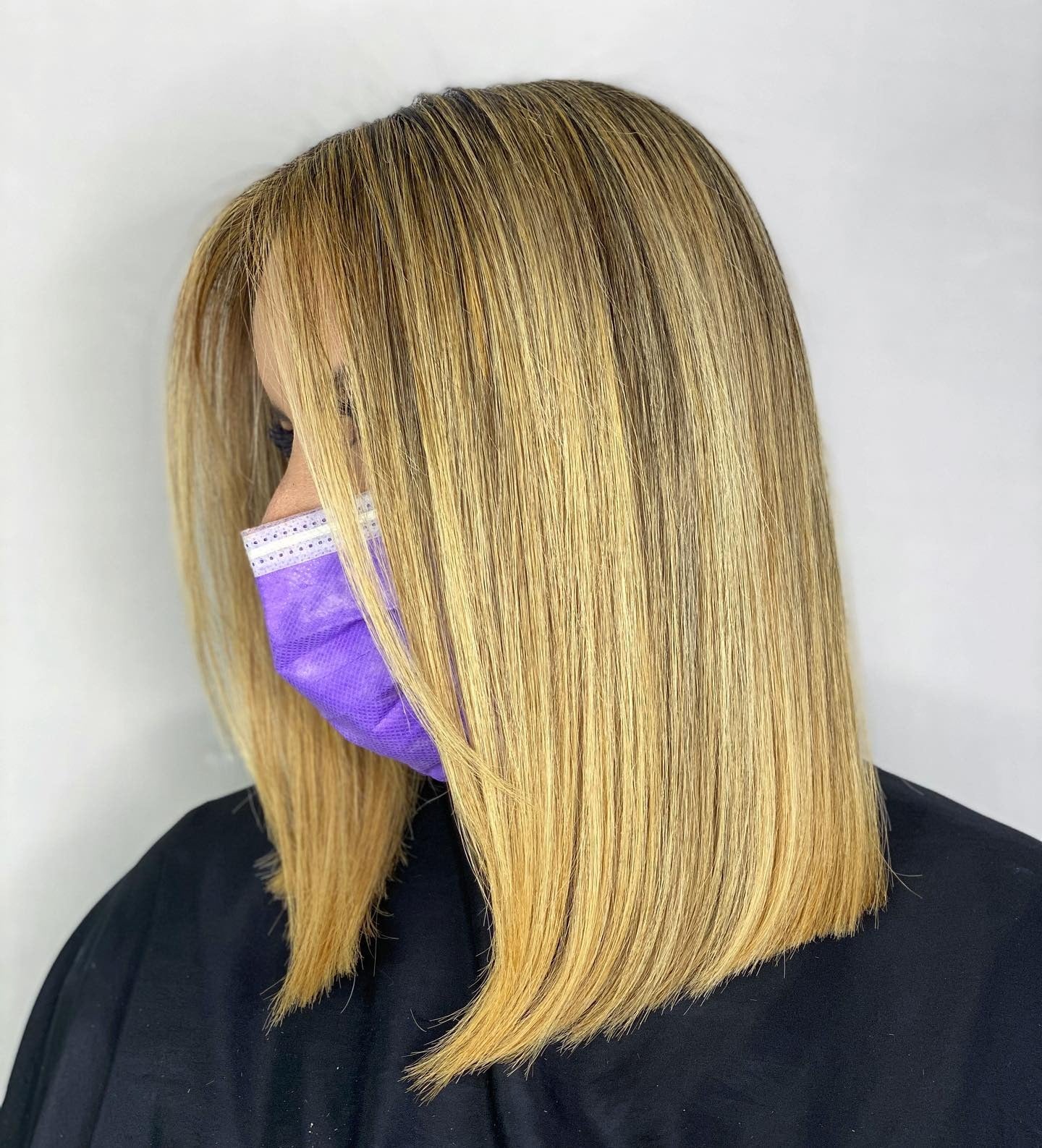 14. Golden Blonde Straight Long Bob (Long Bob Hairstyles)