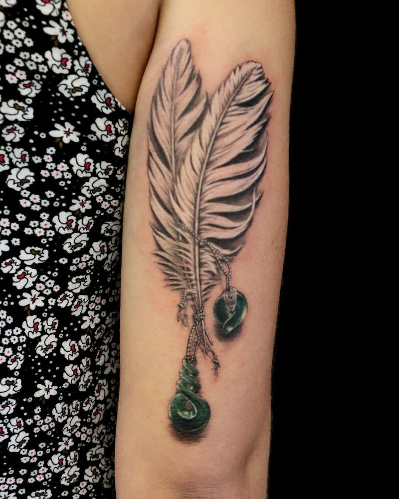 Feather Quill Memorial Tattoo
