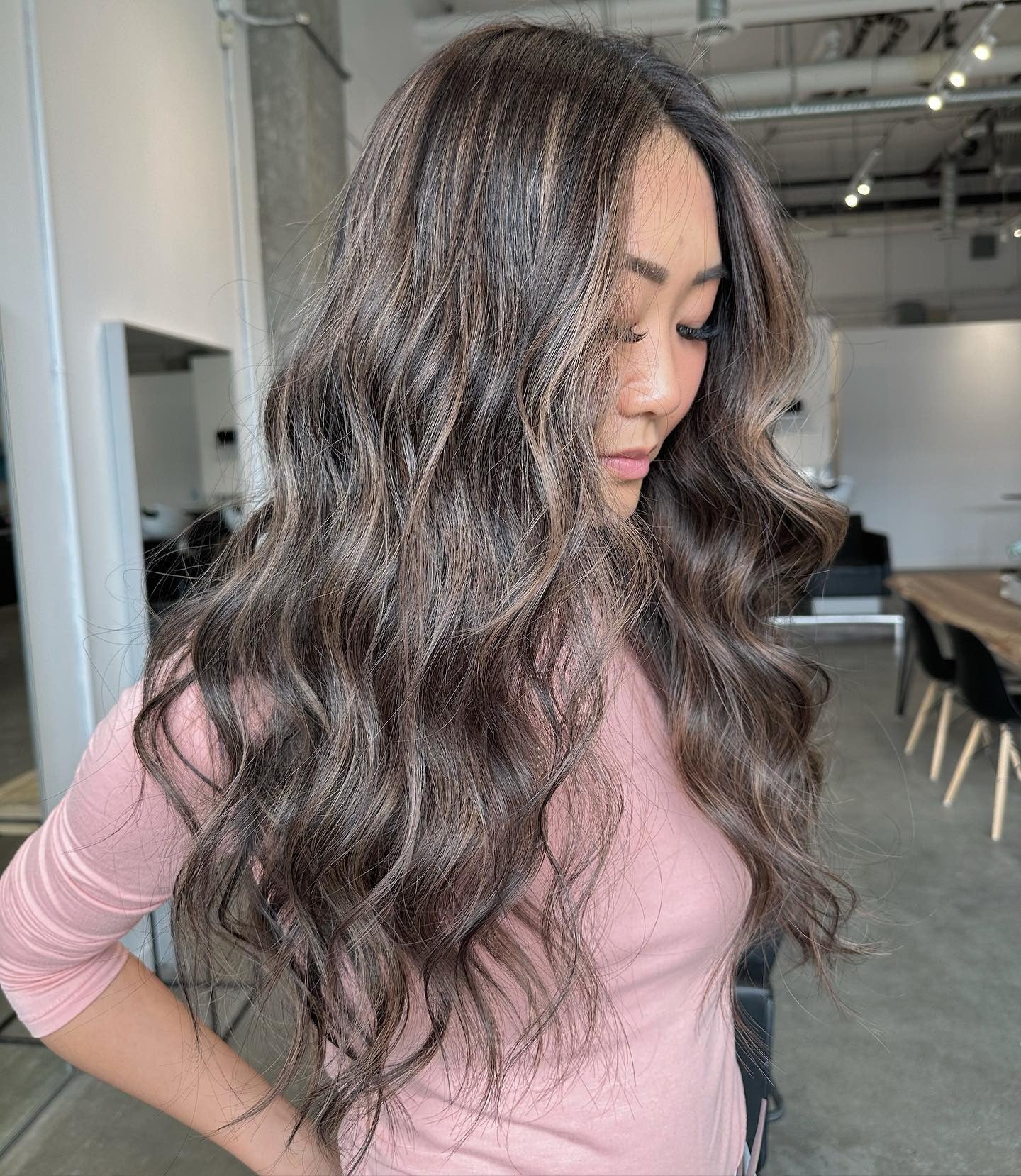 13. Dimensional Dark Milk Tea with Loose Texture (Milk Tea Hair Color)