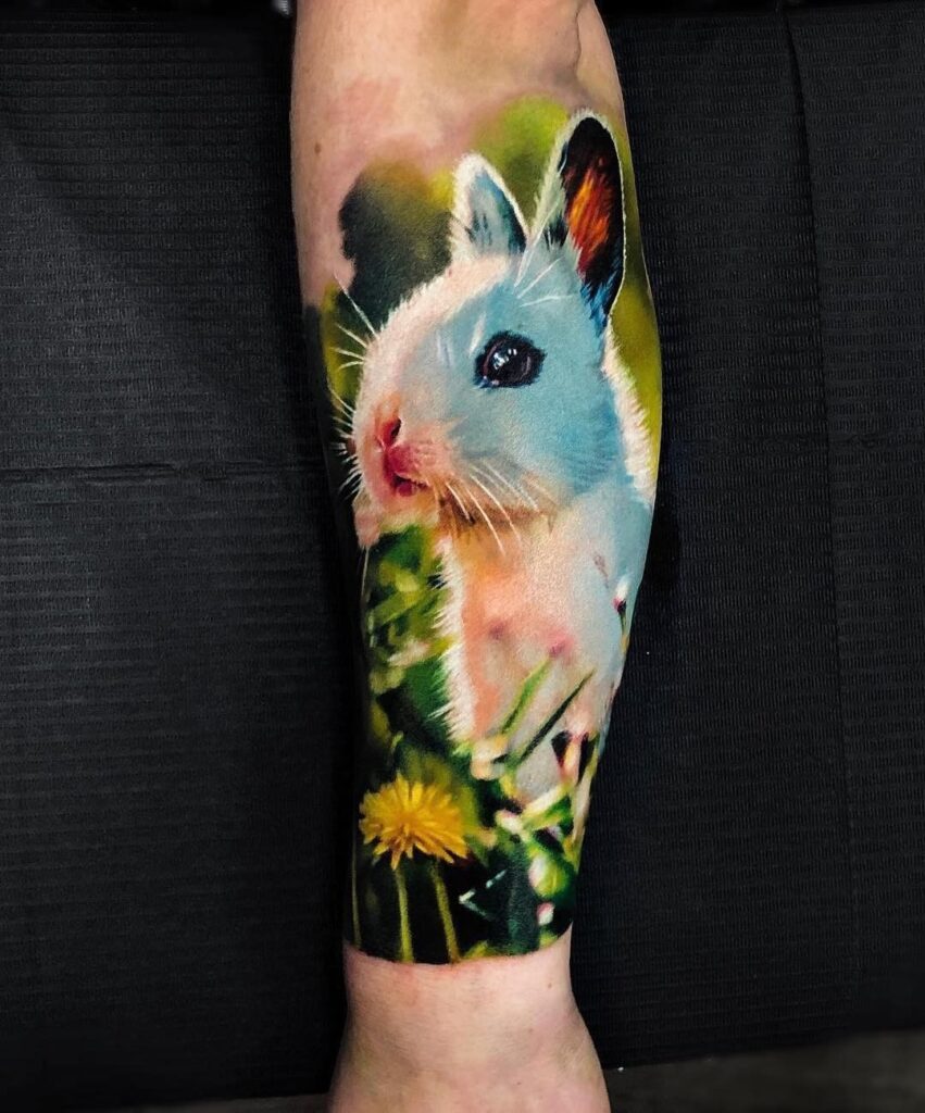 Hyperrealistic Bunny Tattoo