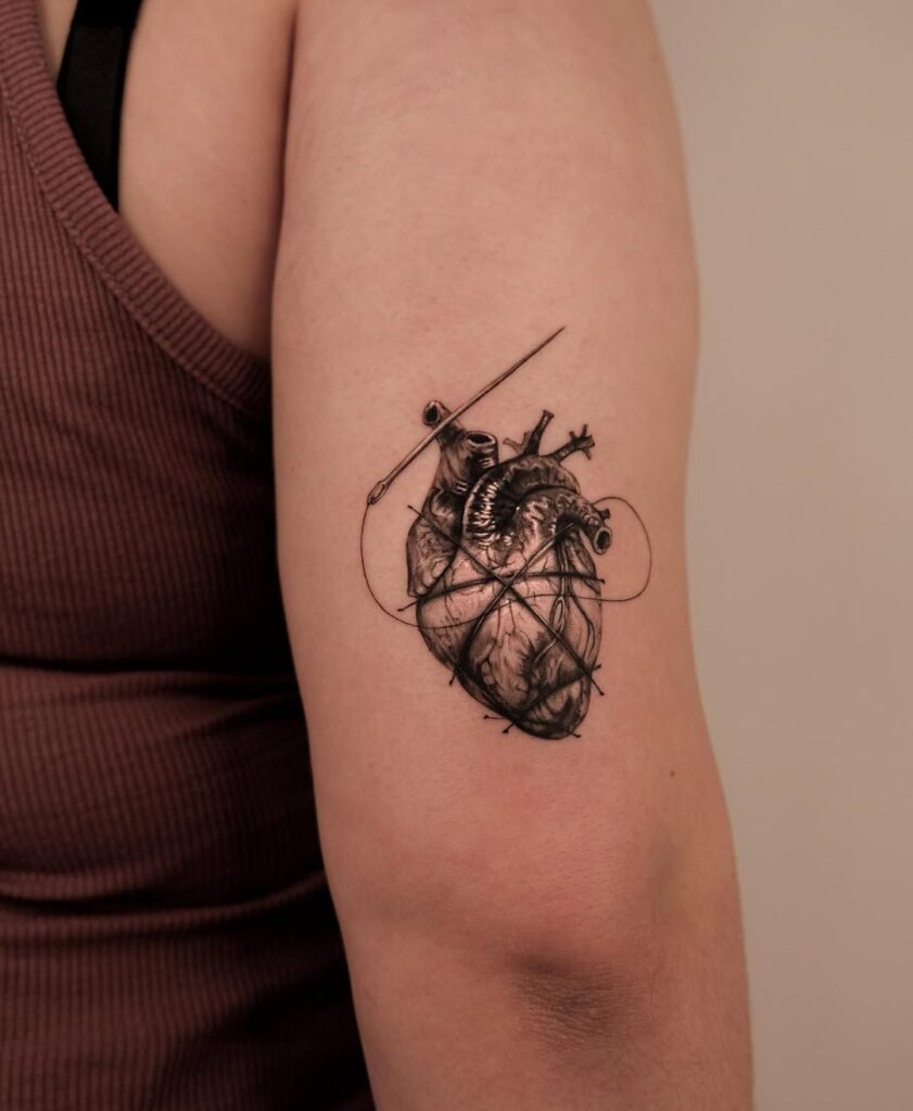 Hyperrealistic Heart In Stitches