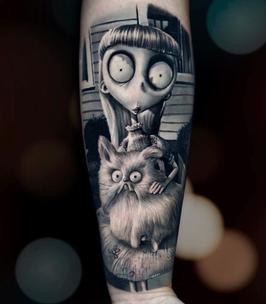 Hyperrealistic Weird Girl Tattoo