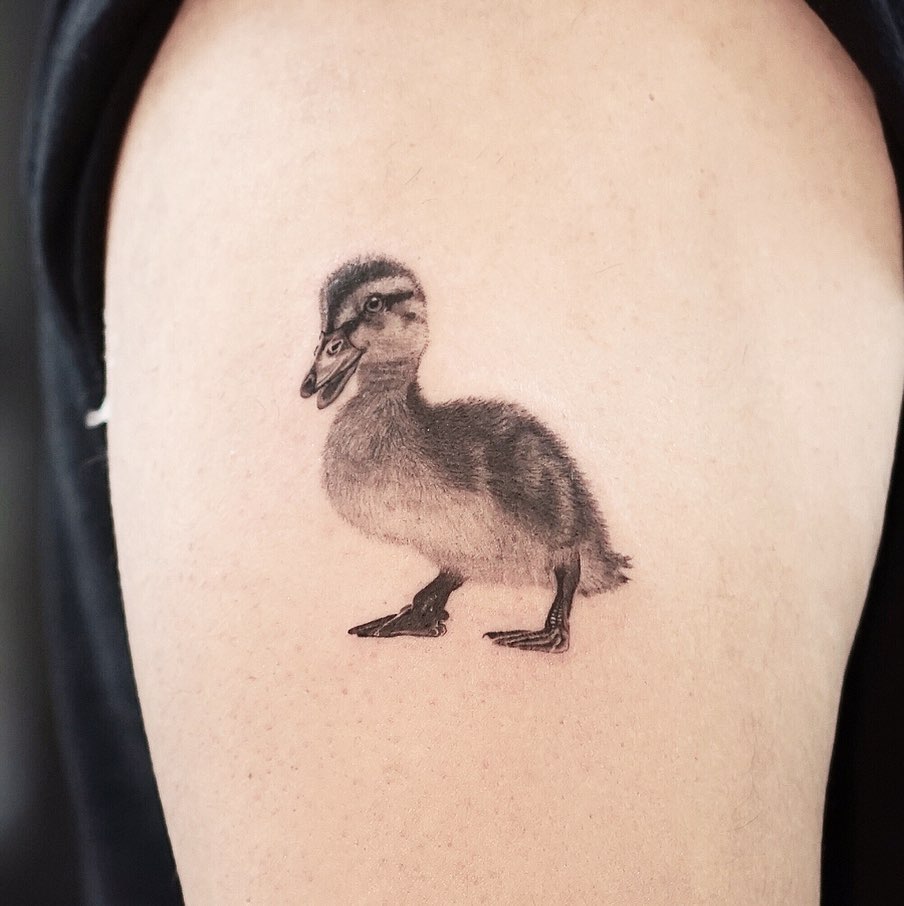 Hyperrealistic Duck Tattoo