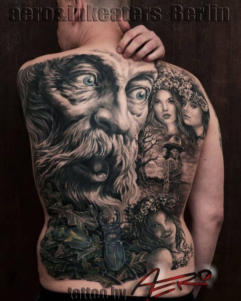 Hyperrealistic Back Tattoo