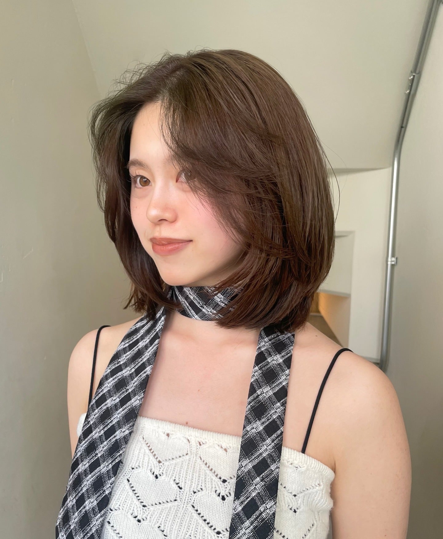 9. Airy Layered Chestnut Lob (Lob Hairstyles)