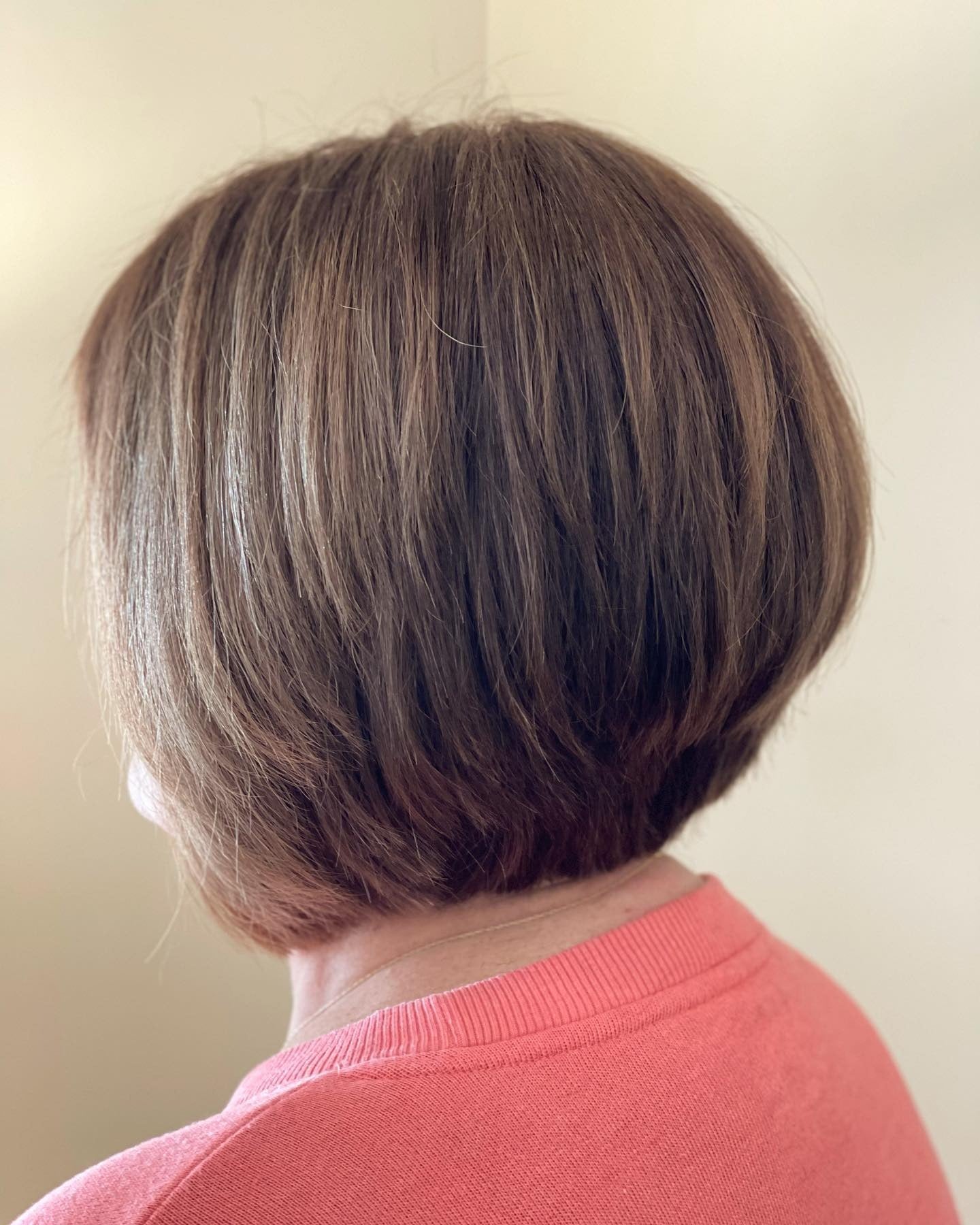 9. Soft Stacked Bob with Chestnut Layers (Stacked Haircuts)