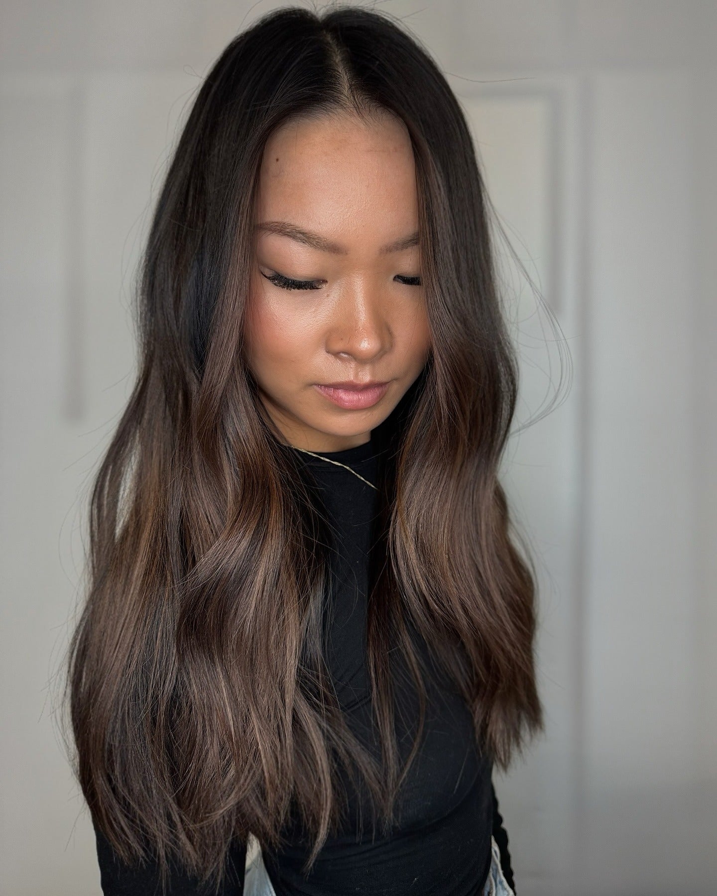 5. Espresso with Subtle Chocolate Lights (Brunette Balayage Hair Color)