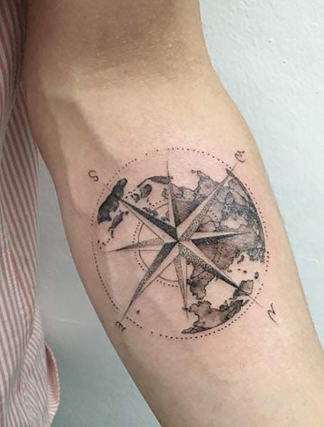20 Cool Compass Tattoo Designs & Meaning - The Trend Spotter